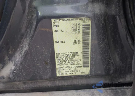 2013 Nissan Altima 2.5 S z USA, uszkodzony, nr VIN 1N4AL3AP0DC290999